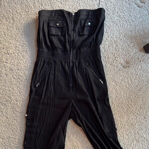 bebe Elegant Black Strapless Jumpsuit